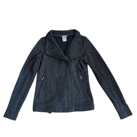 Avalanche Sweaters - Avalanche Outdoor Supply Company Grey Fleece Lined Zip Up Jacket - Size Small